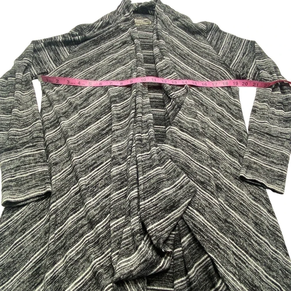 SOMA Women Open Front Long Sleeve Sweater Cardigan Sz M Gray Lounge Wear 58-24